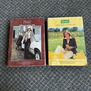 Sears Brown and Blue Luggage Set